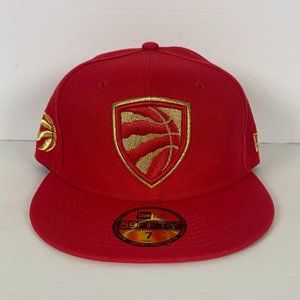 NEW Toronto Raptors New Era 59Fifty NBA Team Shield Fitted Hat Cap Mens Size 7